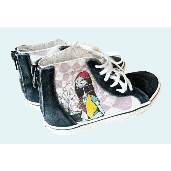 VANS Youth Kids Nightmare Before Christmas Hi Top Zip Back Sneakers Sz 3 - Picture 4 of 8